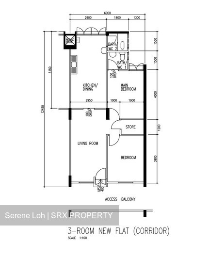 Blk 548 Bedok North Avenue 1 (Bedok), HDB 3 Rooms #197841892